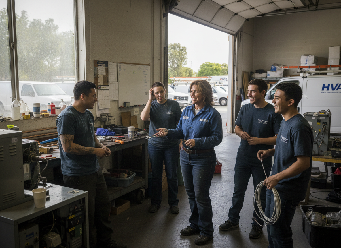 The HeaterVista team at work in Sacramento 95828